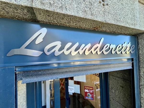 Mirror silver acrylic lettering