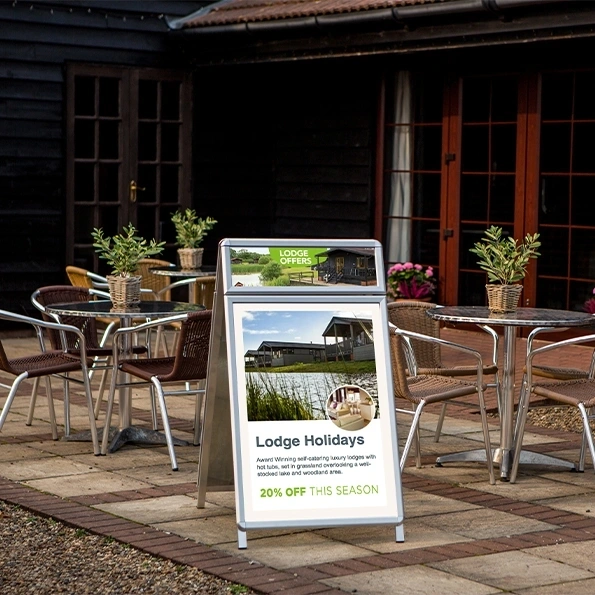  A - Master Plus Outside Lodge Showing Lodge Holiday Artwork